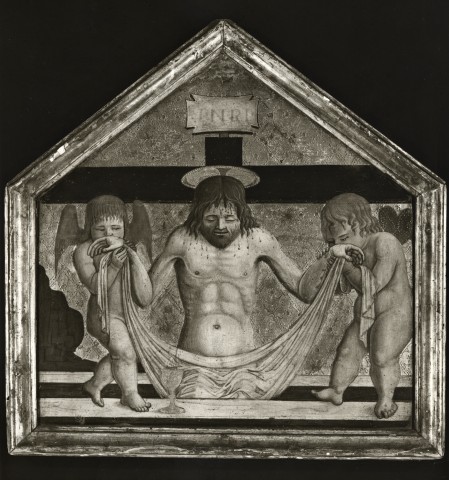 Anonimo — Anonimo ligure - sec. XV/ XVI - Cristo in pietà e angeli — insieme